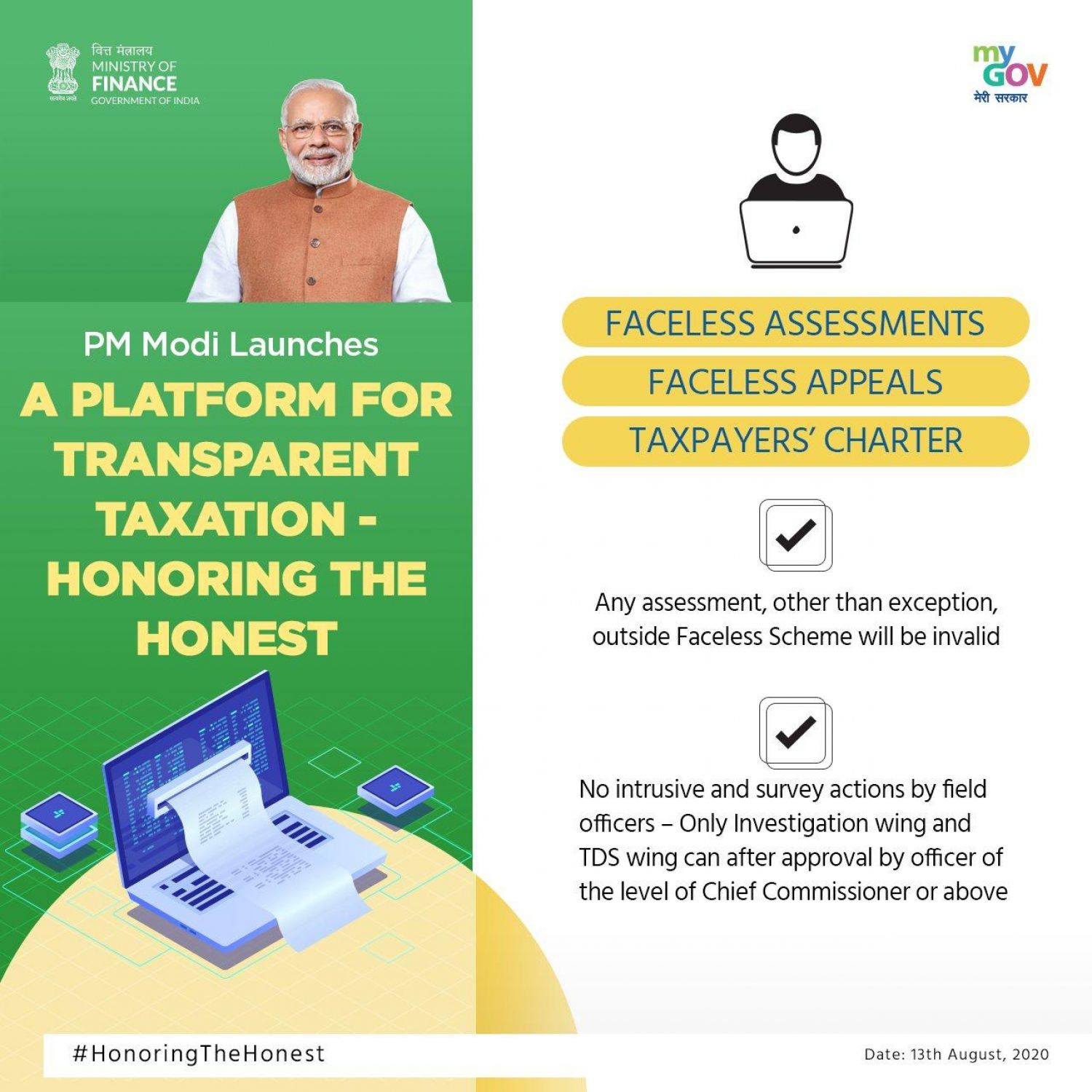 Key highlights of PM Modi's speech on Transparent Taxation: Seamless, painless, Faceless Assessment