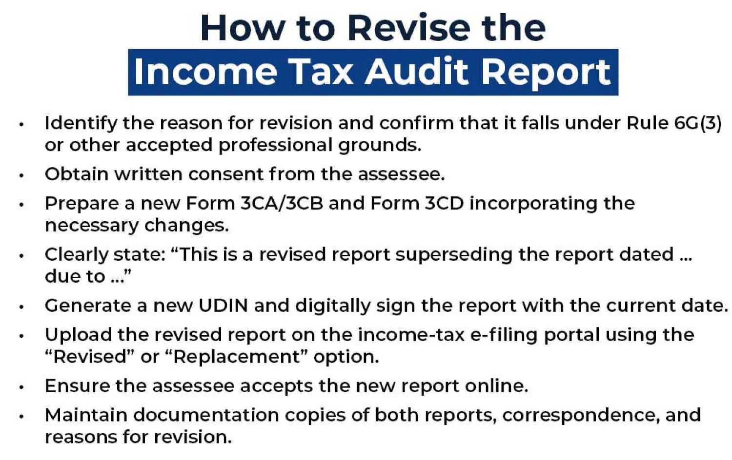 Revision of Tax Audit Report under Rule 6G &  Penalty : Explanation