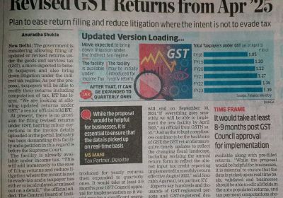 GST Taxpayers will be permitted to submit Revised GST Returns w.e.f April 2025