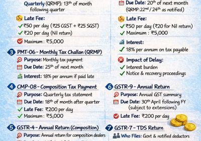 Guide on Mandatory GST Forms – Due Dates, Late Fees & Penalties