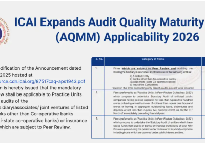 ICAI: Widening Scope of Mandatory Applicability of AQMM v2.0