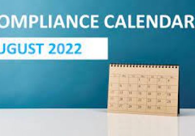 Tax & Statutory Compliance Calendar for the Month of August 2022