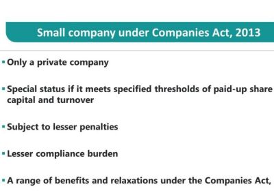 What is Change in threshold limit of small company definition? 
