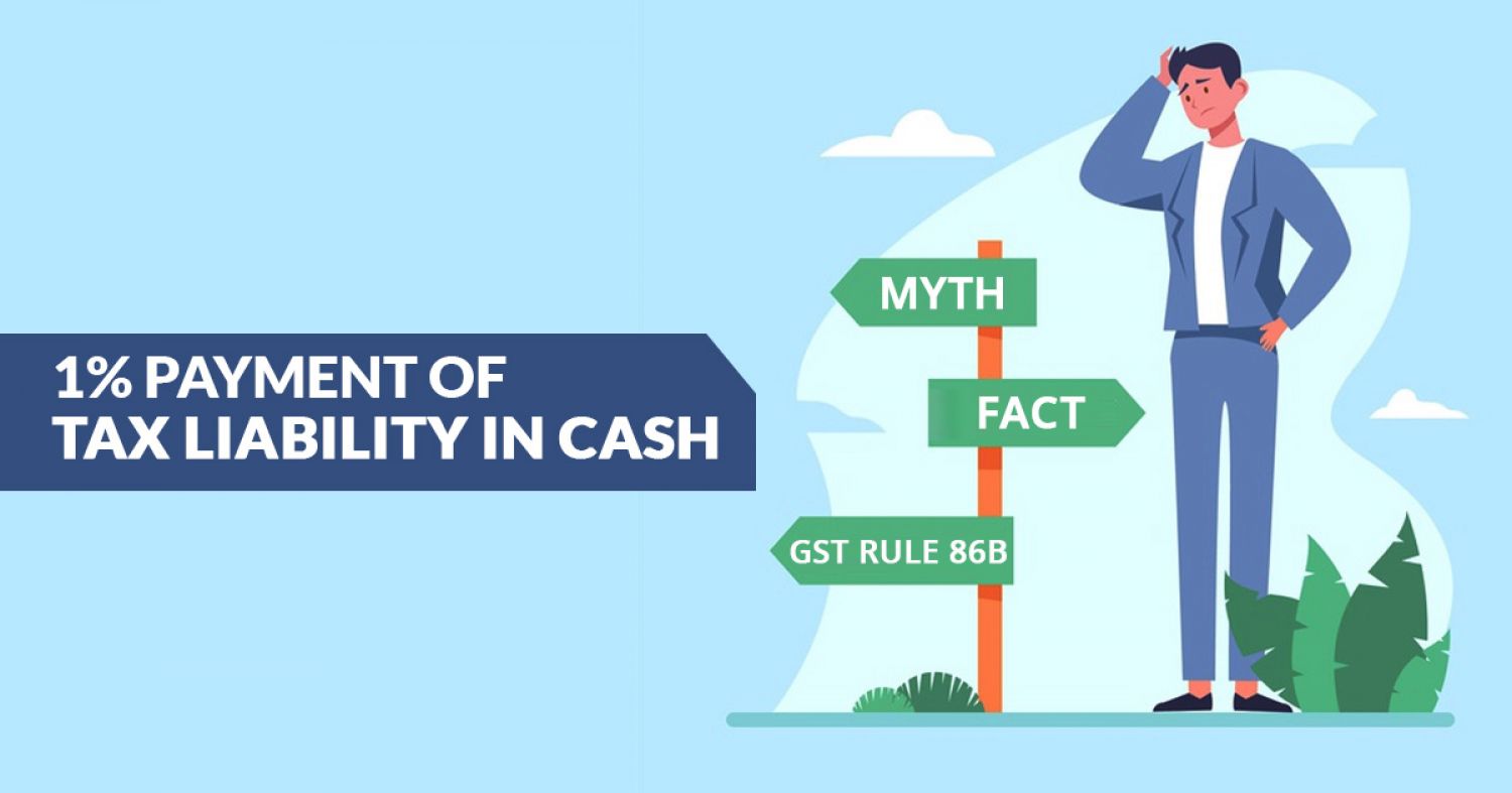 GST Rule 86B : 1% payment of tax liability in cash in GST 
