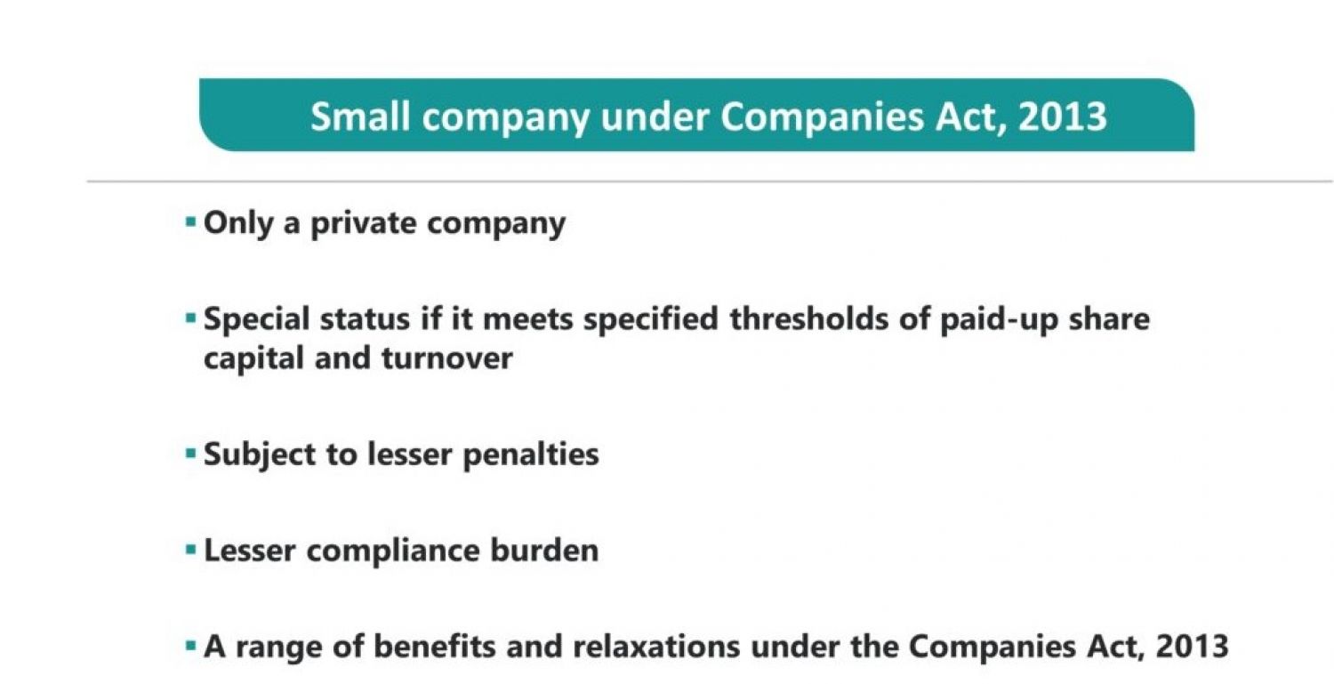 What is Change in threshold limit of small company definition? 