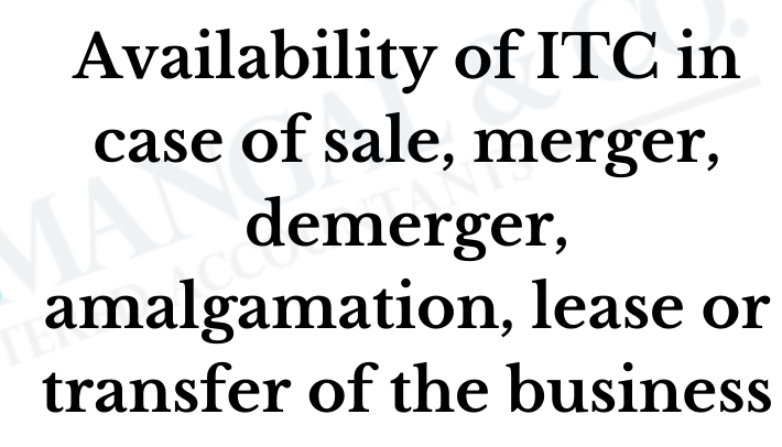GST on sale-merger-demerger-amalgamation-lease-or-transfer-of-the-business