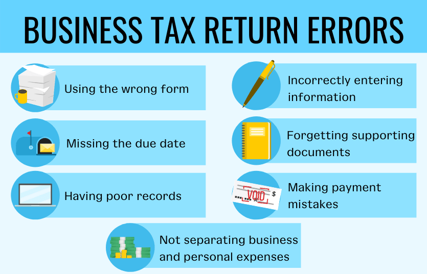 business income tax return errors 