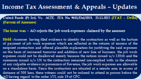 Income Tax Assessment & Appeals 