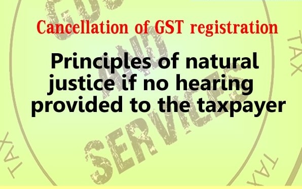 www.carajput.com; Cancellation of GST registration