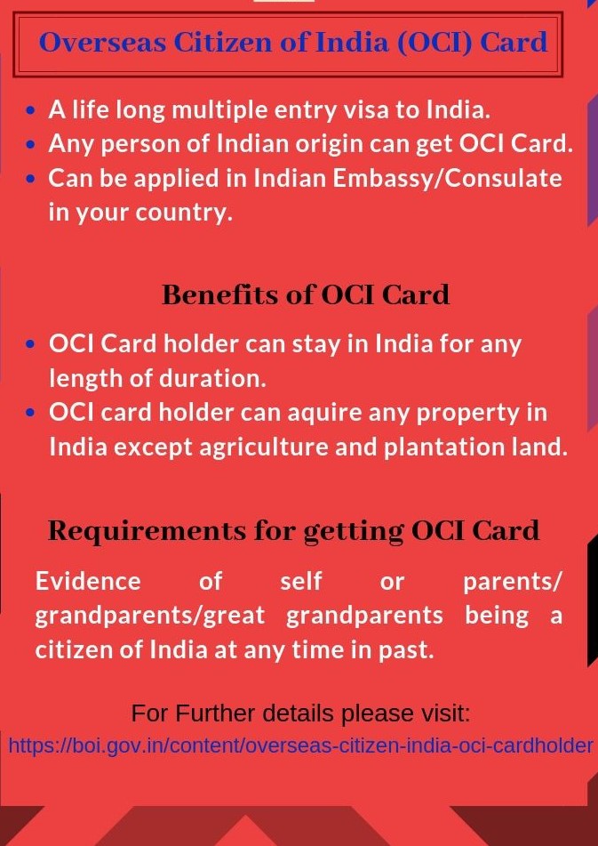 www.carajput.com; OCI Card