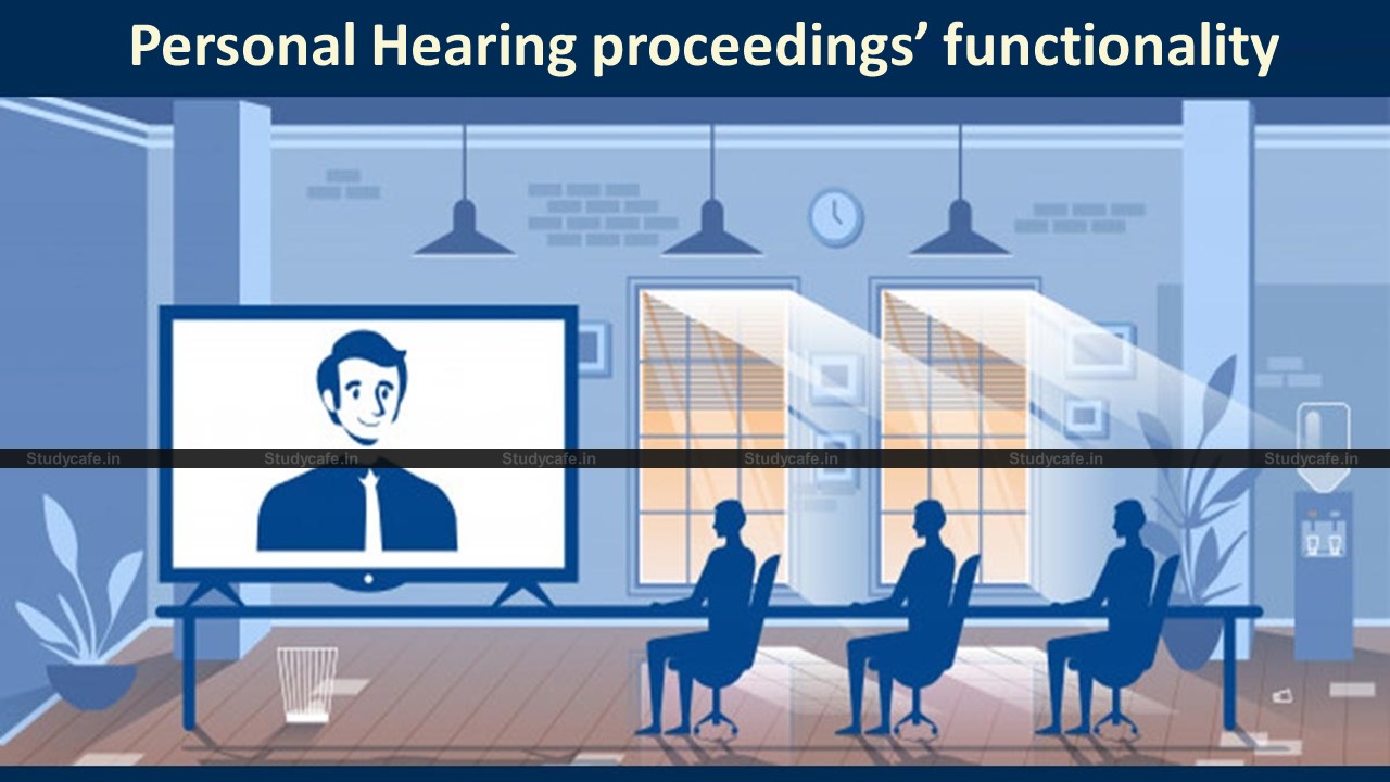 What is the E-Personal Hearing Facility in GST?