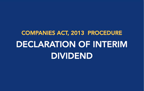 Interim Dividend as per Companies Act