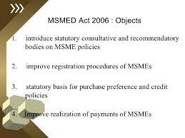 Objective of the MSME Act 