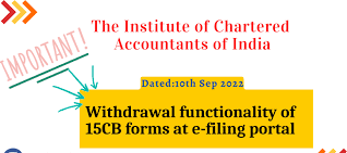 Guidance of ICAI on withdraw 15CB.