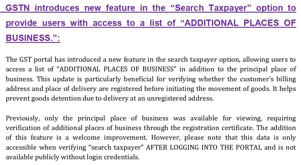 gst search additional place of business