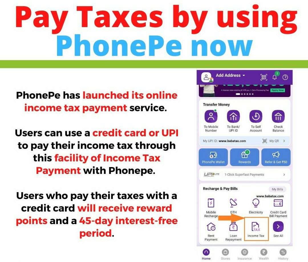 Now you can pay Tax via Phonepe