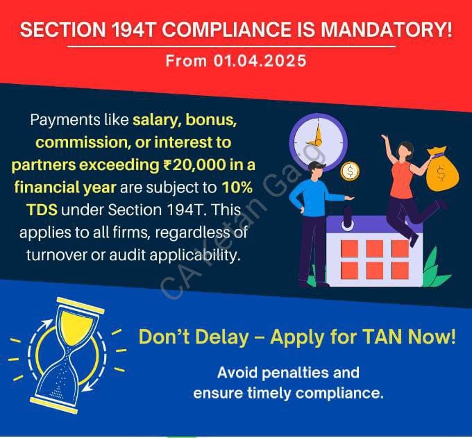 TDS on Payments to Partners Section 194T