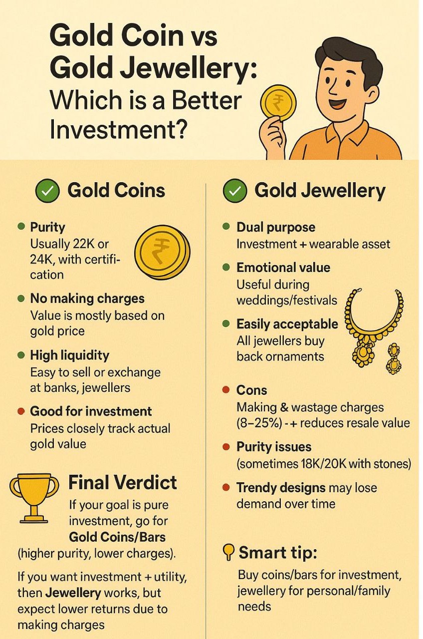 Gold Coin vs Gold Jewellery.