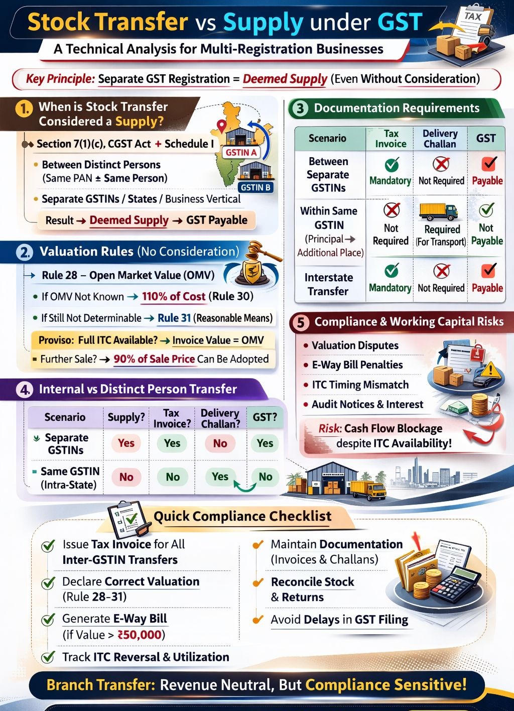Stock Transfer vs. Branch Transfer under GST
