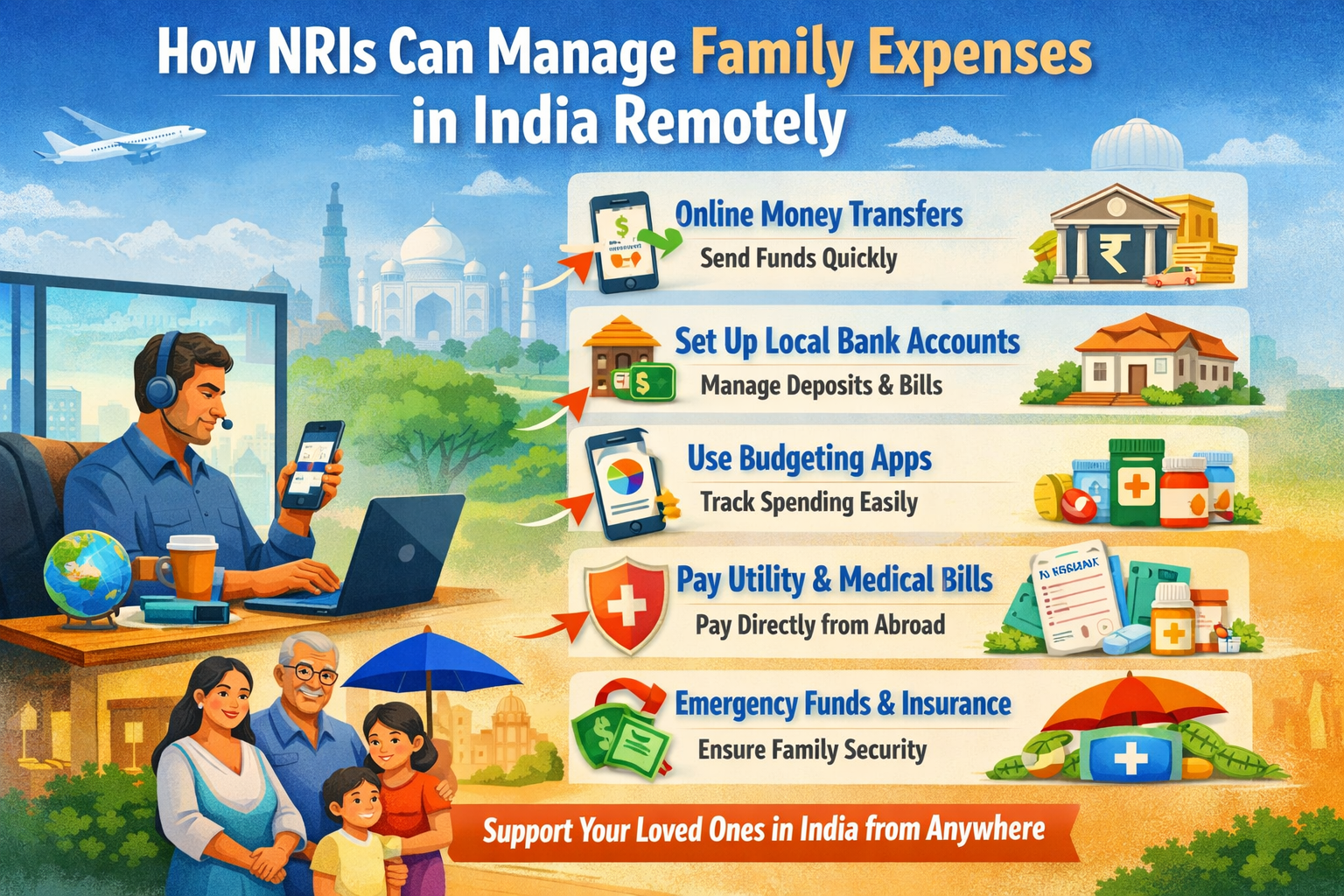 NRI Guide: Managing Family Expenses in India from Overseas Easily