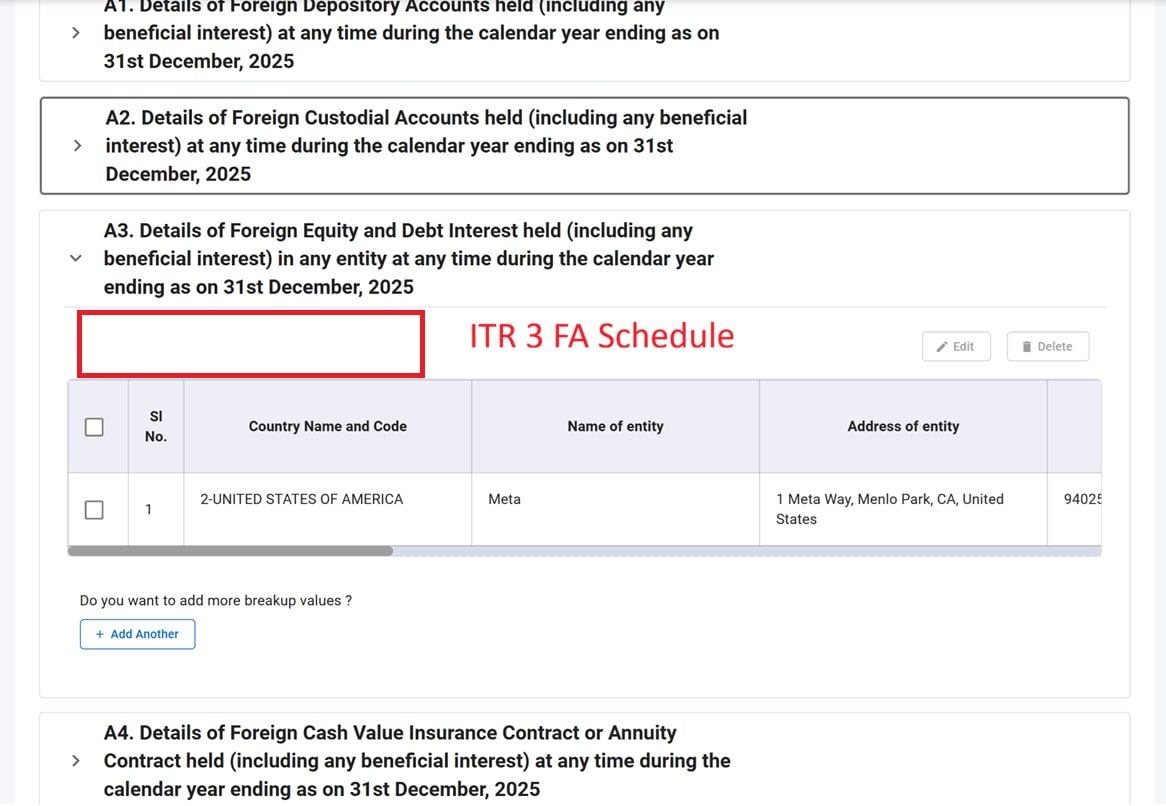 Inconsistency in ITR Forms