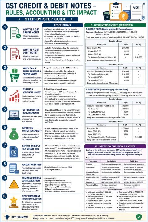 GST Credit Note vs Debit Note