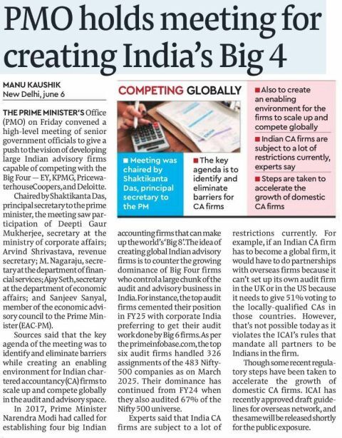 PMO on india Big 4 